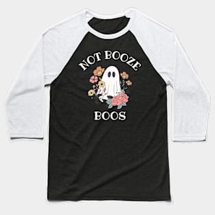 Vintage Not Booze Boos, Funny Halloween Cute Retro Baseball T-Shirt